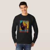 T-shirt American Buffalo Animal Pop Bison Grilling  2 (Devant entier)