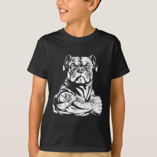 T-shirt American Bully Biceps Tattoo Pet - Chien race I Lo