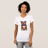 T-shirt American Bully Style de chiot mignon (Devant entier)