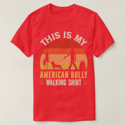 T-shirt American Bully Walking (Design devant)