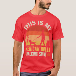 T-shirt American Bully Walking