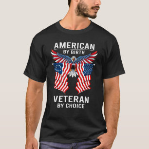 T-shirt American By Birth Veteran By Choice Usa Eagle Amer