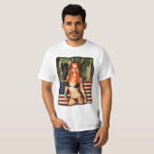 T-shirt American Camo Bikini Babe (Devant entier)