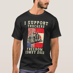 T-shirt American Canada Flag I Support Truckers Freedom Co