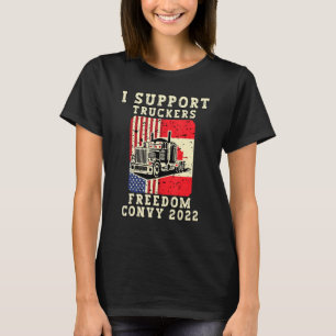 T-shirt American Canada Flag I Support Truckers Freedom Co