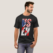 T-shirt American Canadian Pride Maple Leaf Useh Usa Flag C (Devant entier)
