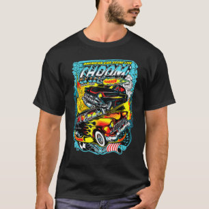 T-shirt American Car Scène Live Chrom Et Flammen Classic