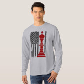 T-shirt American Chess King Patriotic Flag (Devant entier)