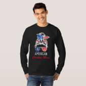 T-shirt American Chicken Maman Cheveux Messager Dans Bun B (Devant entier)