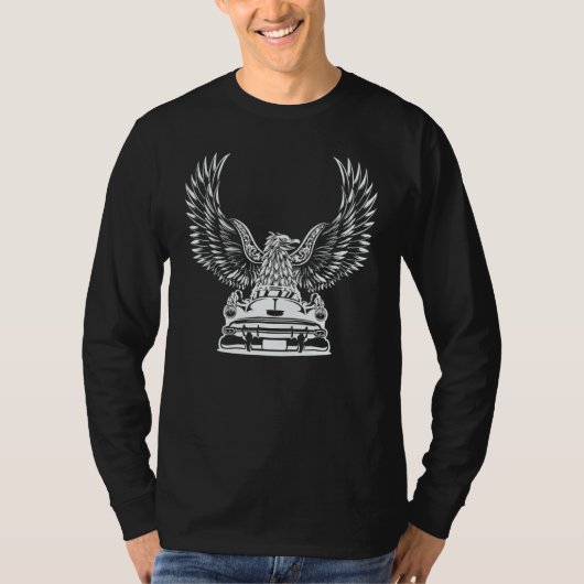 T-shirt American classical old car school car classic vint (Devant)