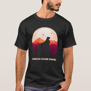 T-shirt American Cocker Spaniel et Moon