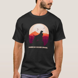 T-shirt American Cocker Spaniel et Moon