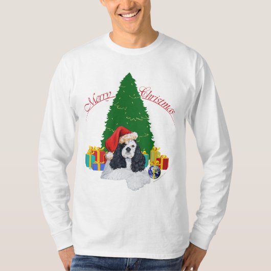 T-shirt American Cocker Spaniel Noël (Devant)
