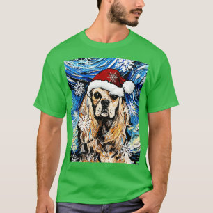 T-shirt American Cocker Spaniel Père Noël