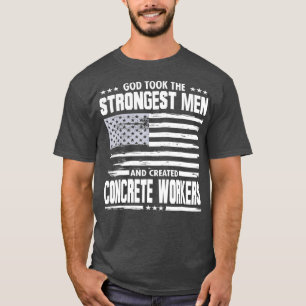 T-shirt American Concrete Workers Union Worker Fiers