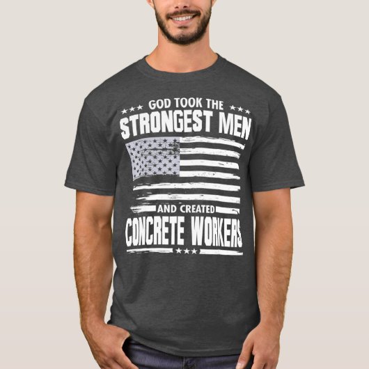 T-shirt American Concrete Workers Union Worker Fiers (Devant)