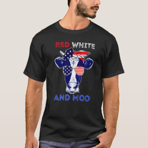T-shirt American Cows Farmer Patriotic Cow 4 juillet Co