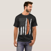 T-shirt American Croissant Outfit USA Flag Baking (Devant entier)