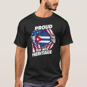 T-shirt American Cuban Roots Drapeau Fière De Mon Héritage
