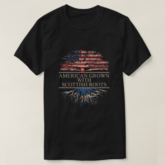 T-shirt American cultivé avec Scottish Roots Classic (Design devant)