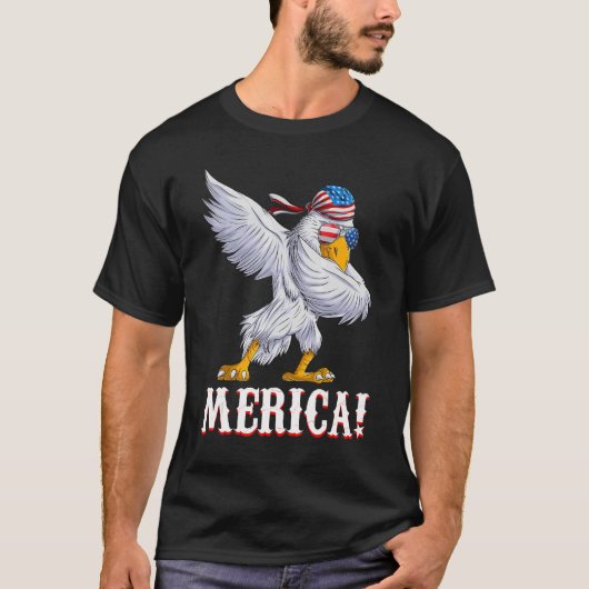 T-shirt American Dabbing Eagle Merica États-Unis Patriotiq (Devant)
