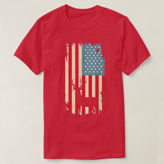 T-shirt American Deer Hunter Patriotic TFor Hommes Femmes (Design devant)