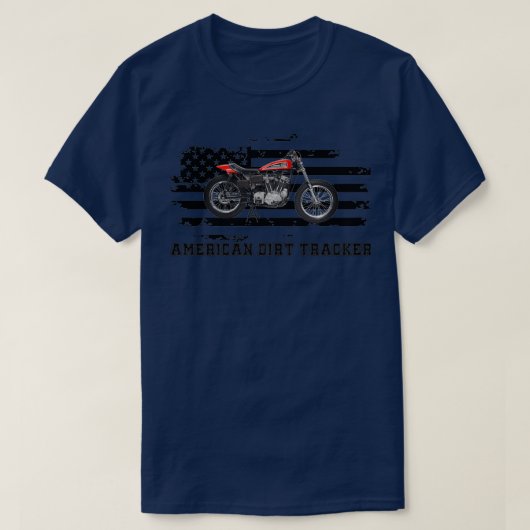 T-shirt American Dirt Tracker Flat Track Racer Dirt Track  (Design devant)