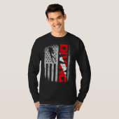 T-shirt American Diver Down Drapeau Us Flag Dive (Devant entier)