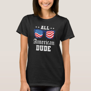 T-shirt American Dude 4 juillet Boys Us Patriotic Sungla
