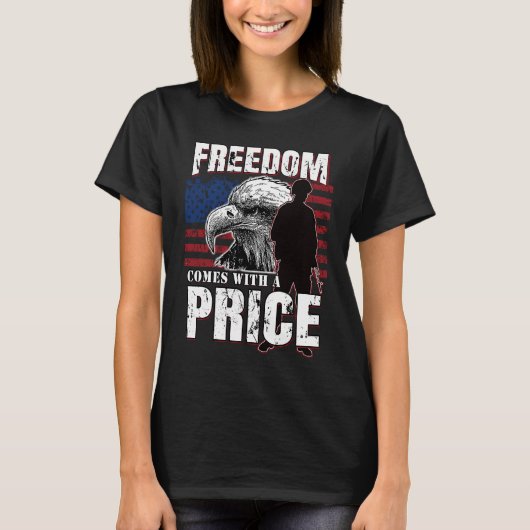 T-shirt American Eagle American Flag Liberté patrimoniale (Devant)