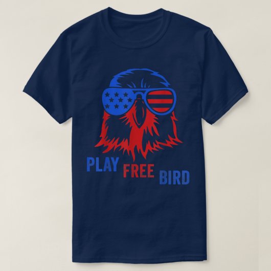 T-shirt American Eagle jouer oiseau libre (Design devant)