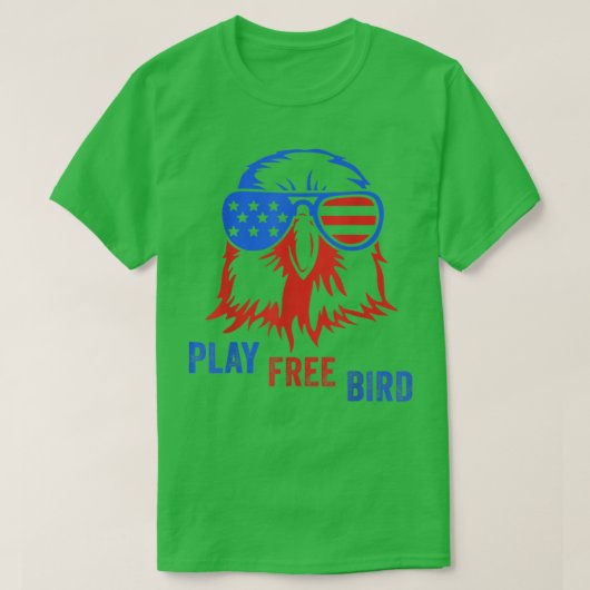 T-shirt American Eagle jouer oiseau libre (Design devant)