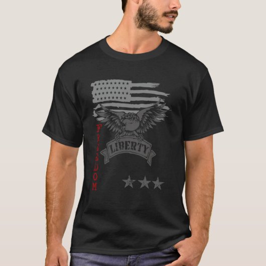 T-shirt American Eagle Liberty Liberty Patriot Justice For (Devant)