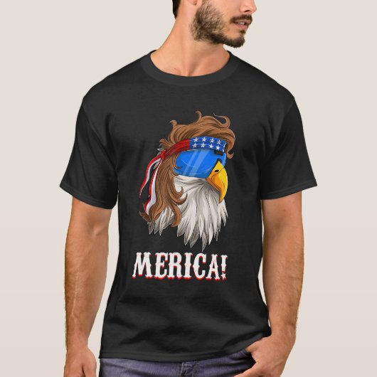 T-shirt American Eagle Mullet Merica 4 Juillet Usa F (Devant)