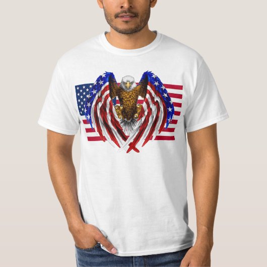 T-shirt American Eagle sur le drapeau américain (Devant)