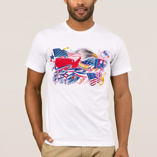 T-SHIRT AMERICAN EAGLE UTILISE (Devant)