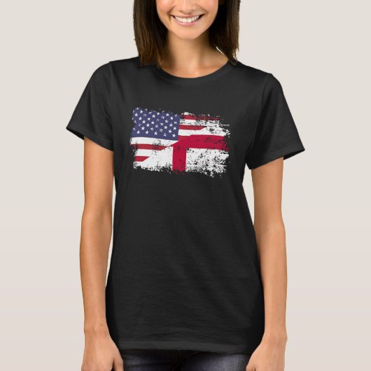 T-shirt American England Flag (Devant)