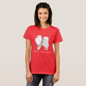 T-shirt American Eskimo Chien Joyeux vacances Design (Devant entier)