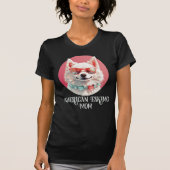 T-shirt American Eskimo Chien Maman Lunettes de soleil (Devant)