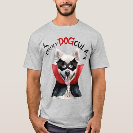 T-shirt American Eskimo Count DOGcula Funny Dog Lover (Devant)