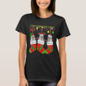 T-shirt American Eskimo Dog In Christmas Socks Funny Dog L (Devant)