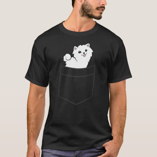 T-shirt American Eskimo Dog In The Pocket Cute American Es (Devant)