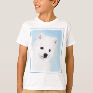 T-shirt American Eskimo Dog Painting - Original Dog Art