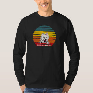 T-shirt American Eskimo Dog Retro Vintage Colorful Sunset