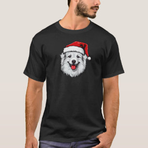 T-shirt American Eskimo Santa Hat Noël Amoureux de les chi