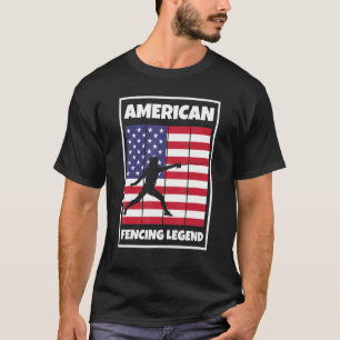 T-shirt American Fencing Legend Sport pour Fencer Fe