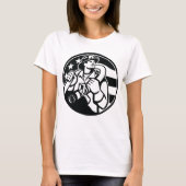 T-shirt American Firefighter Hero Gras Noir Et Blanc (Devant)
