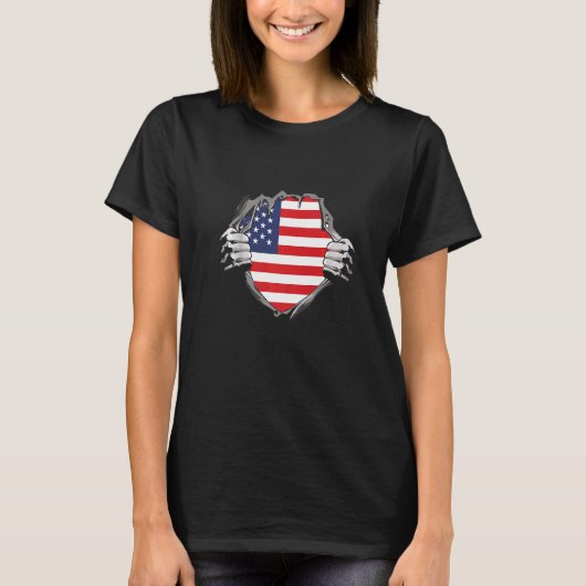 T-shirt American flag (Devant)