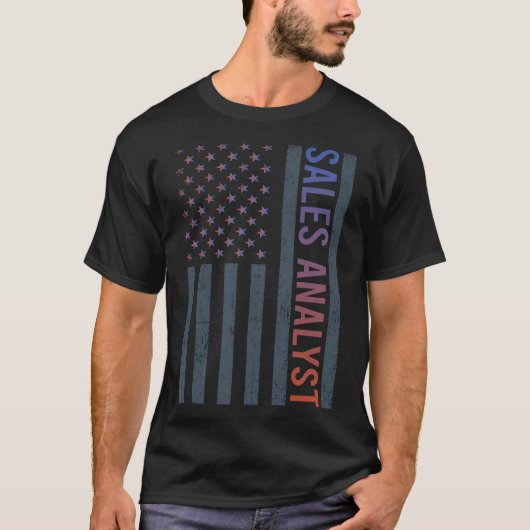 T-shirt American Flag - Analyste des ventes (Devant)