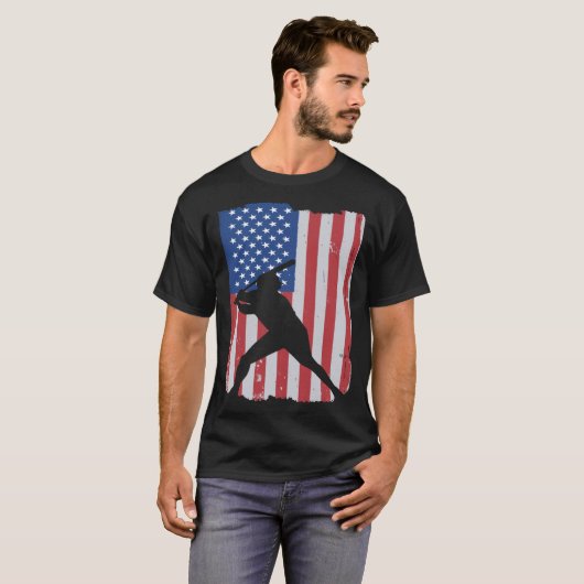 T-shirt American Flag Baseball (Devant entier)